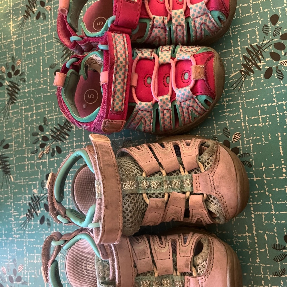 Cat & Jack toddler Afton Hiking Sandal lot of 2 size 5
